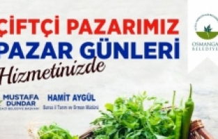 Çiftçi Pazarı Pazar günü açılıyor