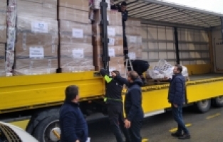 Bursa 0SB’den deprem bölgesine 9 TIR yardım malzemesi…